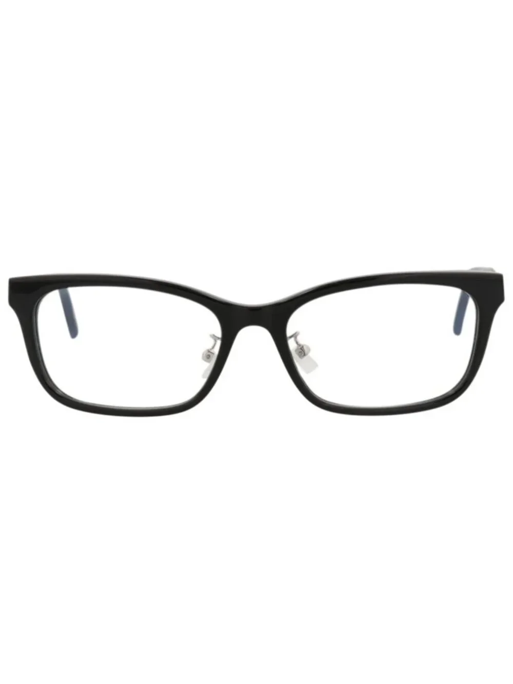 New Saint Laurent Women's Eyeglasses Square Rectangle Acetate Frame Black Silver